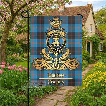 Garden (Gardyne) Tartan Garden Flag with Highland Thistle Cherish Family Crest Style - Tartan Vibes Clothing