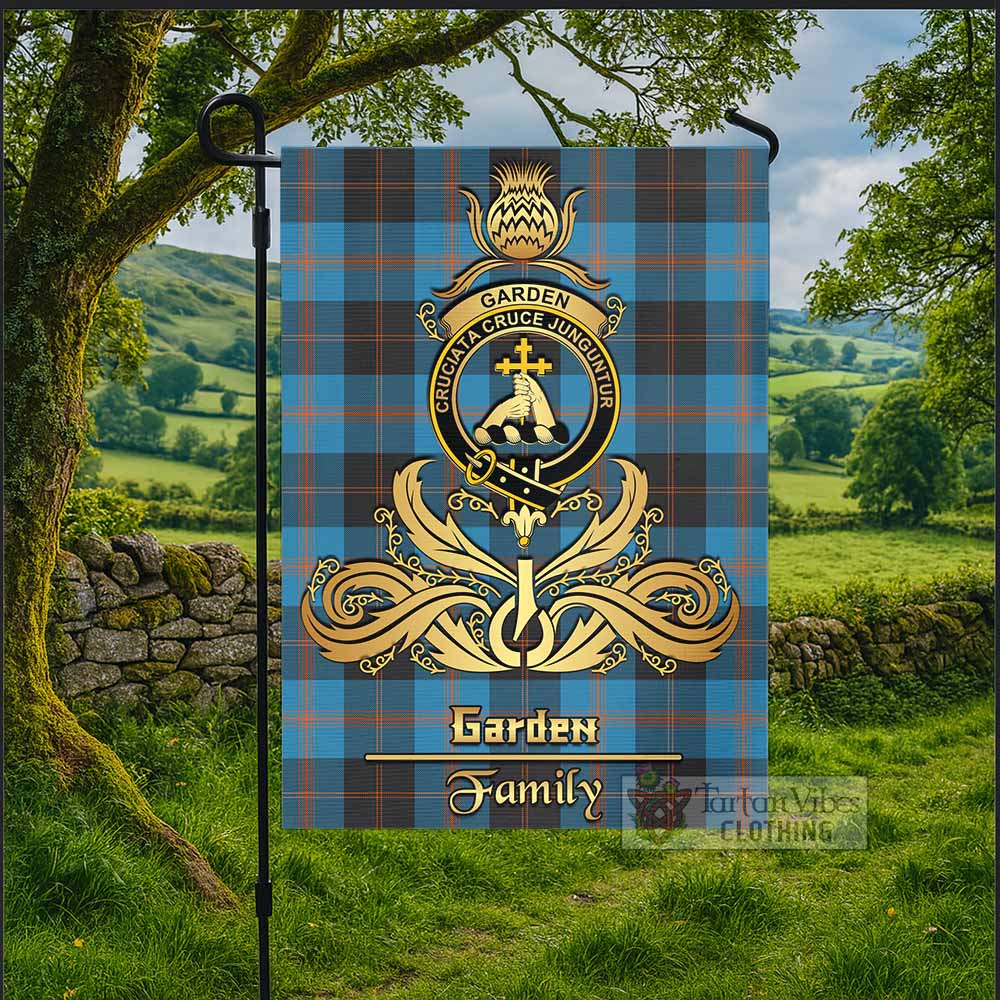 Garden (Gardyne) Tartan Garden Flag with Highland Thistle Cherish Family Crest Style - Tartan Vibes Clothing