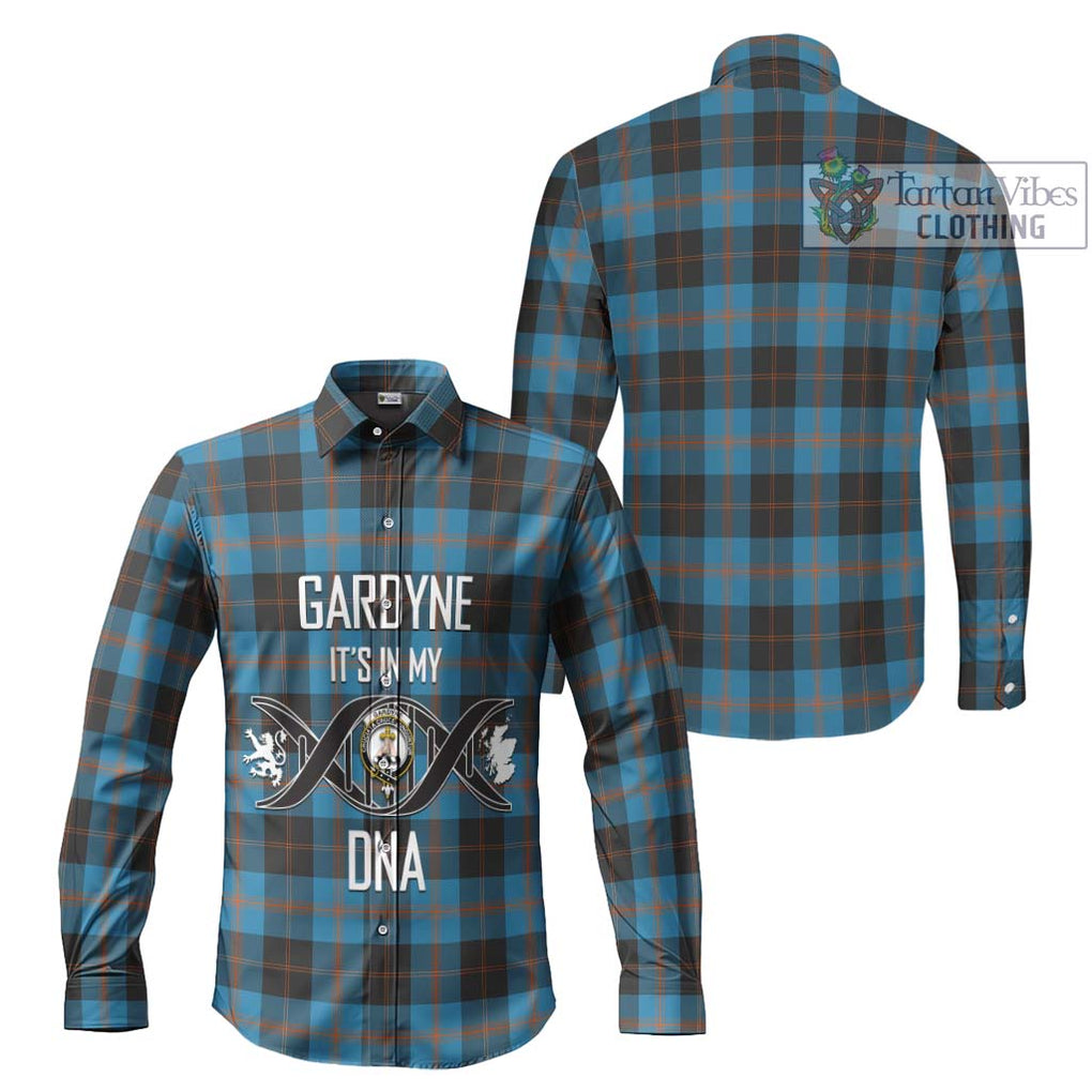 Gardyne Tartan Long Sleeve Button Shirt with Family Crest DNA In Me Style Men's Shirt - Tartanvibesclothing Shop