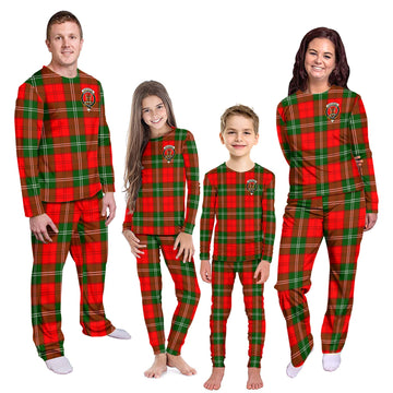 Gartshore Tartan Pajamas Family Set with Family Crest Kid - Tartan Vibes Clothing