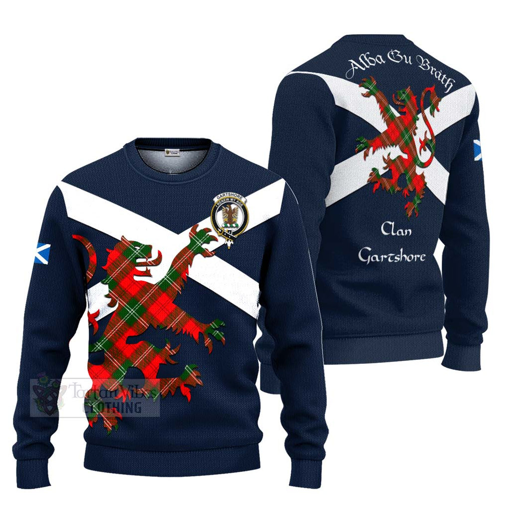 Gartshore Tartan Lion Rampant Ugly Sweater Proudly Display Your Heritage with Alba Gu Brath and Clan Name Unisex - Tartan Vibes Clothing