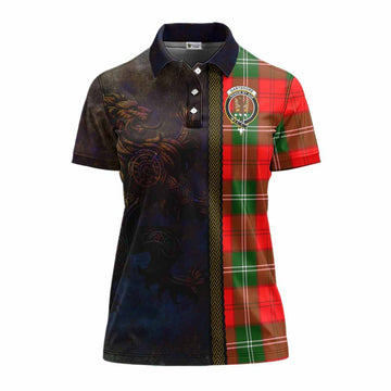 Gartshore Tartan Family Crest Women's Polo Shirt Alba Gu Brath Be Brave Lion Ancient Style Women - Tartan Vibes Clothing