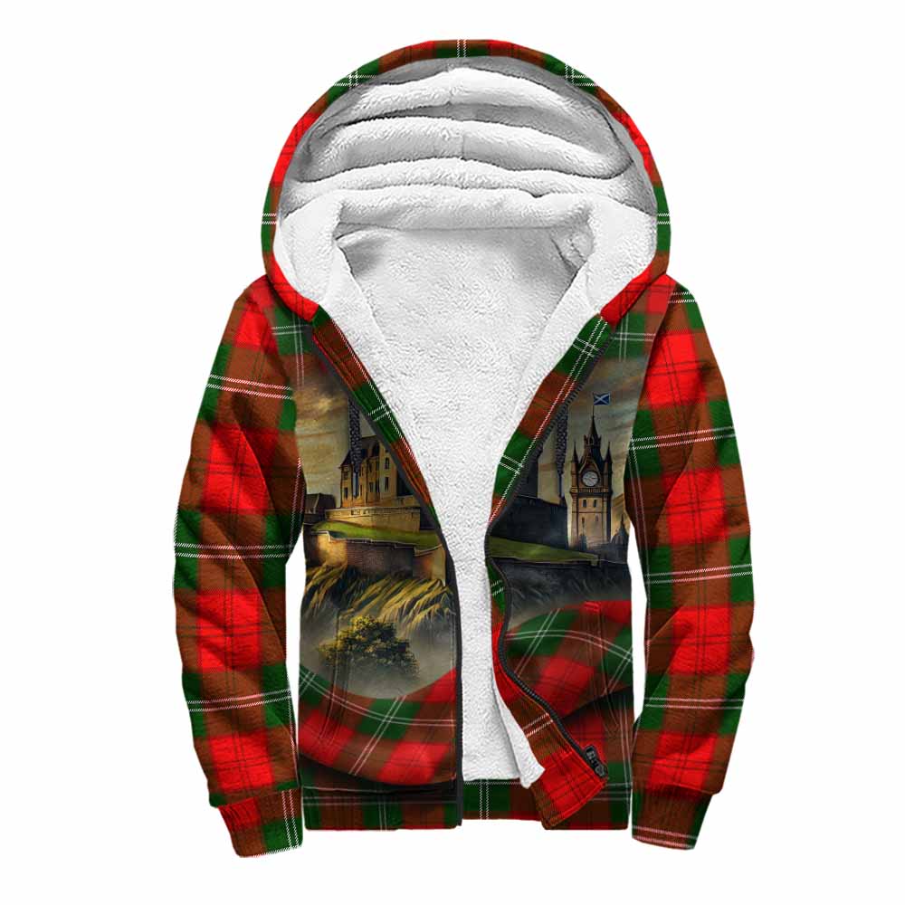 Gartshore Tartan Family Crest Sherpa Hoodie with Scottish Ancient Castle Style Unisex S - Tartan Vibes Clothing