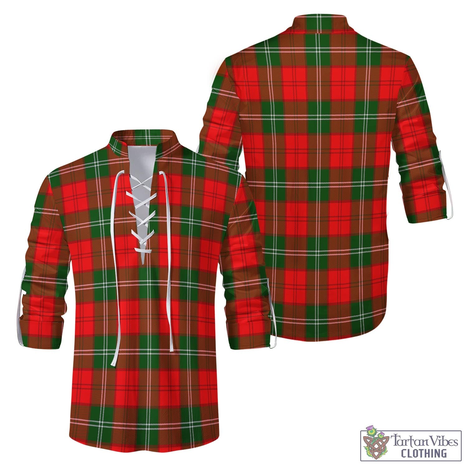 Gartshore Tartan Men's Scottish Traditional Jacobite Ghillie Kilt Shirt Men - Tartan Vibes Clothing