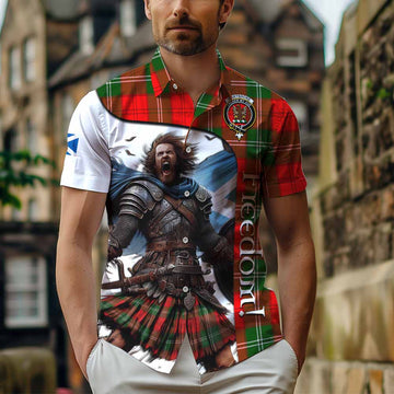 Tartan Vibes Clothing Gartshore Crest Tartan Short Sleeve Button Shirt Inspired by the Freedom of Scottish Warrior