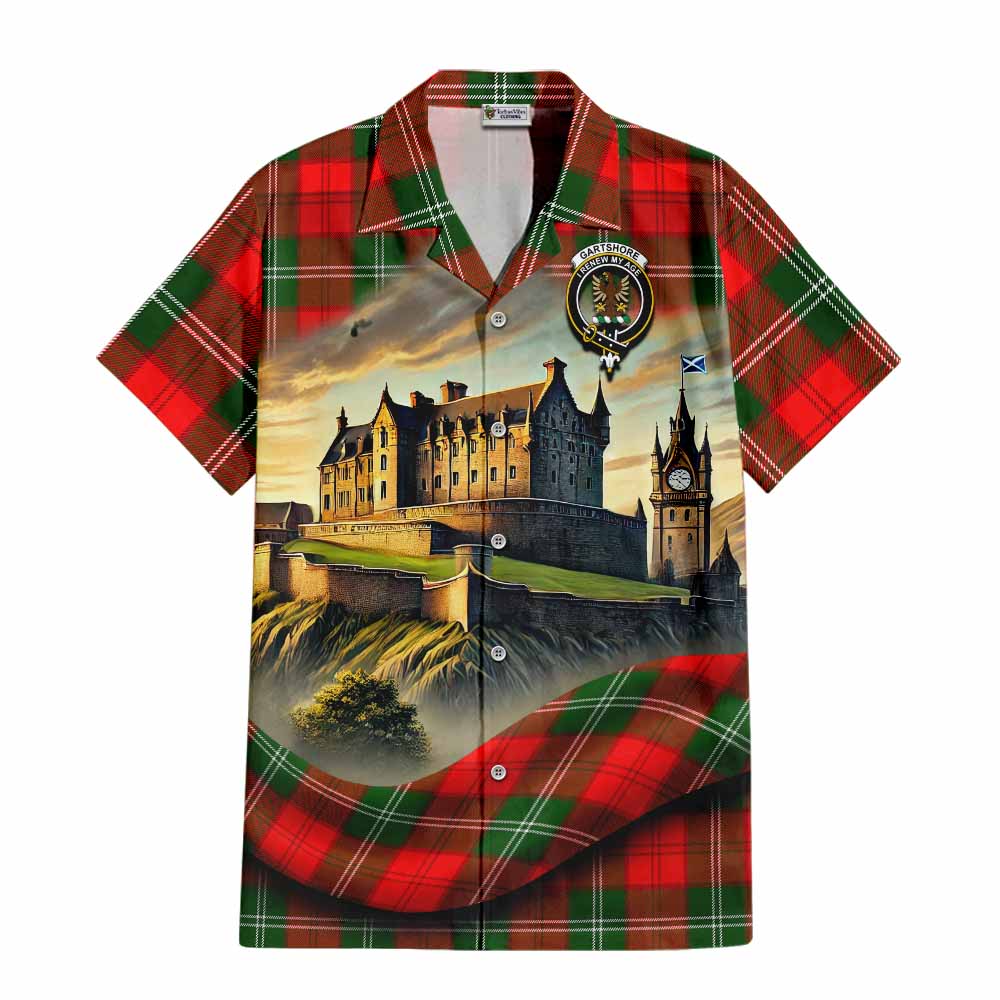 Gartshore Tartan Family Crest Hawaiian Shirt with Scottish Ancient Castle Style Kid - Tartan Vibes Clothing