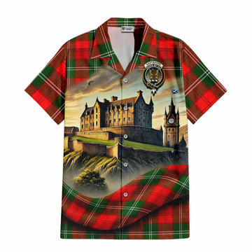Gartshore Tartan Family Crest Hawaiian Shirt with Scottish Ancient Castle Style Kid - Tartan Vibes Clothing