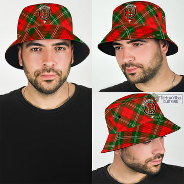 Gartshore Tartan Bucket Hat with Family Crest Bucket Hat One Size - Tartan Vibes Clothing