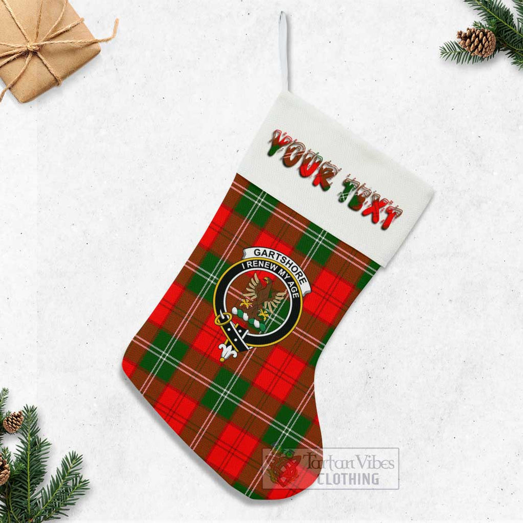Gartshore Tartan Family Crest Christmas Stocking with Personalized Text - Tartan Vibes Clothing