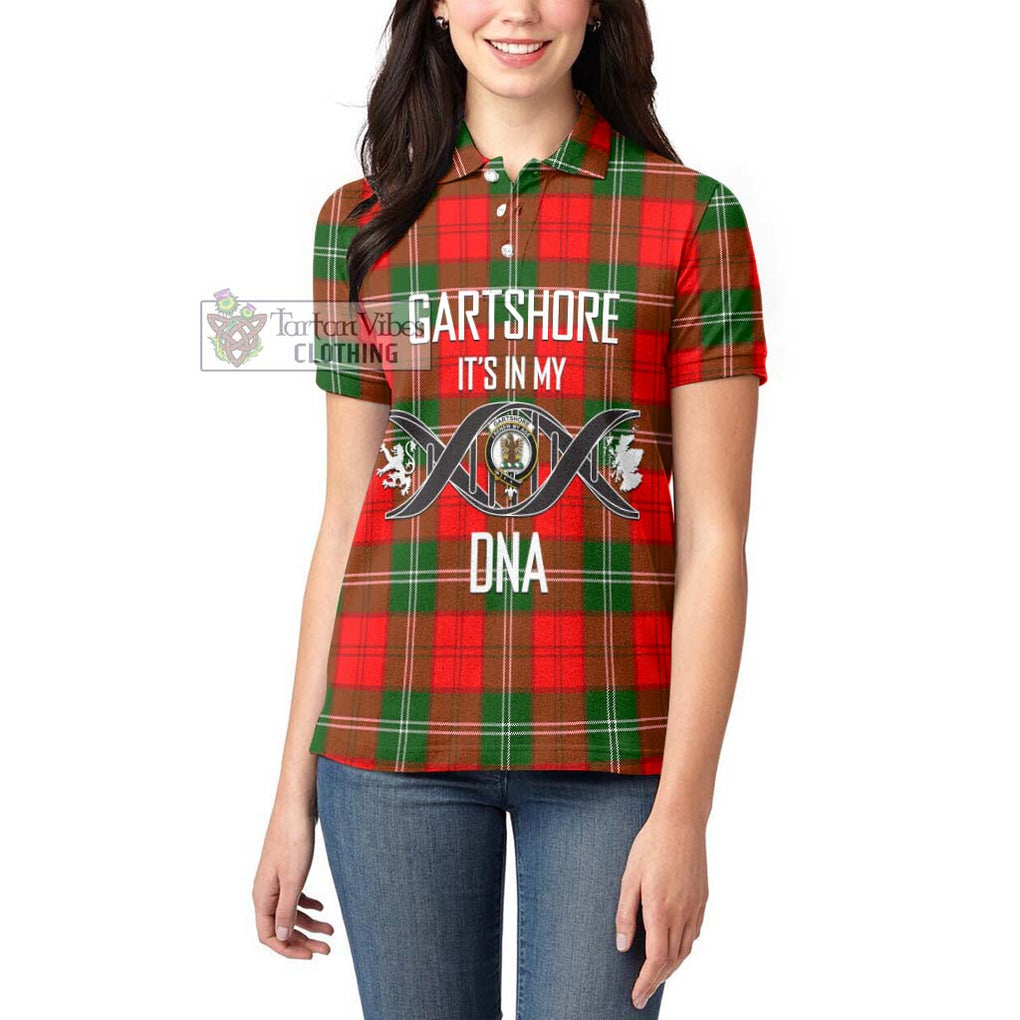 Gartshore Tartan Women's Polo Shirt with Family Crest DNA In Me Style Women - Tartan Vibes Clothing