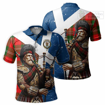 Gartshore Tartan Polo Shirt with Family Crest Scottish Bagpiper Vibes Kid - Tartan Vibes Clothing