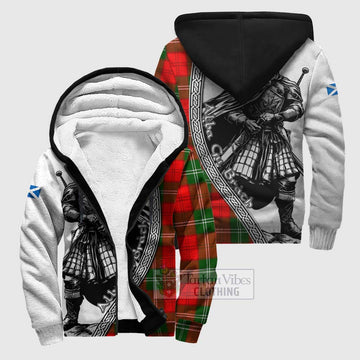 Gartshore Tartan Clan Crest Sherpa Hoodie with Highlander Warrior Celtic Style Unisex S - Tartan Vibes Clothing