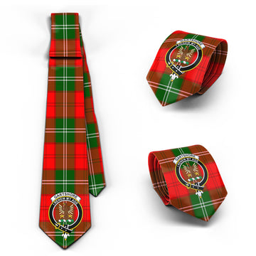 Gartshore Tartan Classic Necktie with Family Crest Necktie One Size - Tartan Vibes Clothing