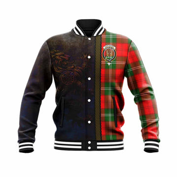 Tartan Vibes Clothing Gartshore Tartan Family Crest Baseball Jacket Alba Gu Brath Be Brave Lion Ancient Style