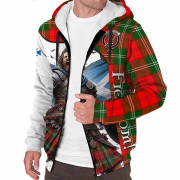 Tartan Vibes Clothing Gartshore Crest Tartan Sherpa Hoodie Inspired by the Freedom of Scottish Warrior