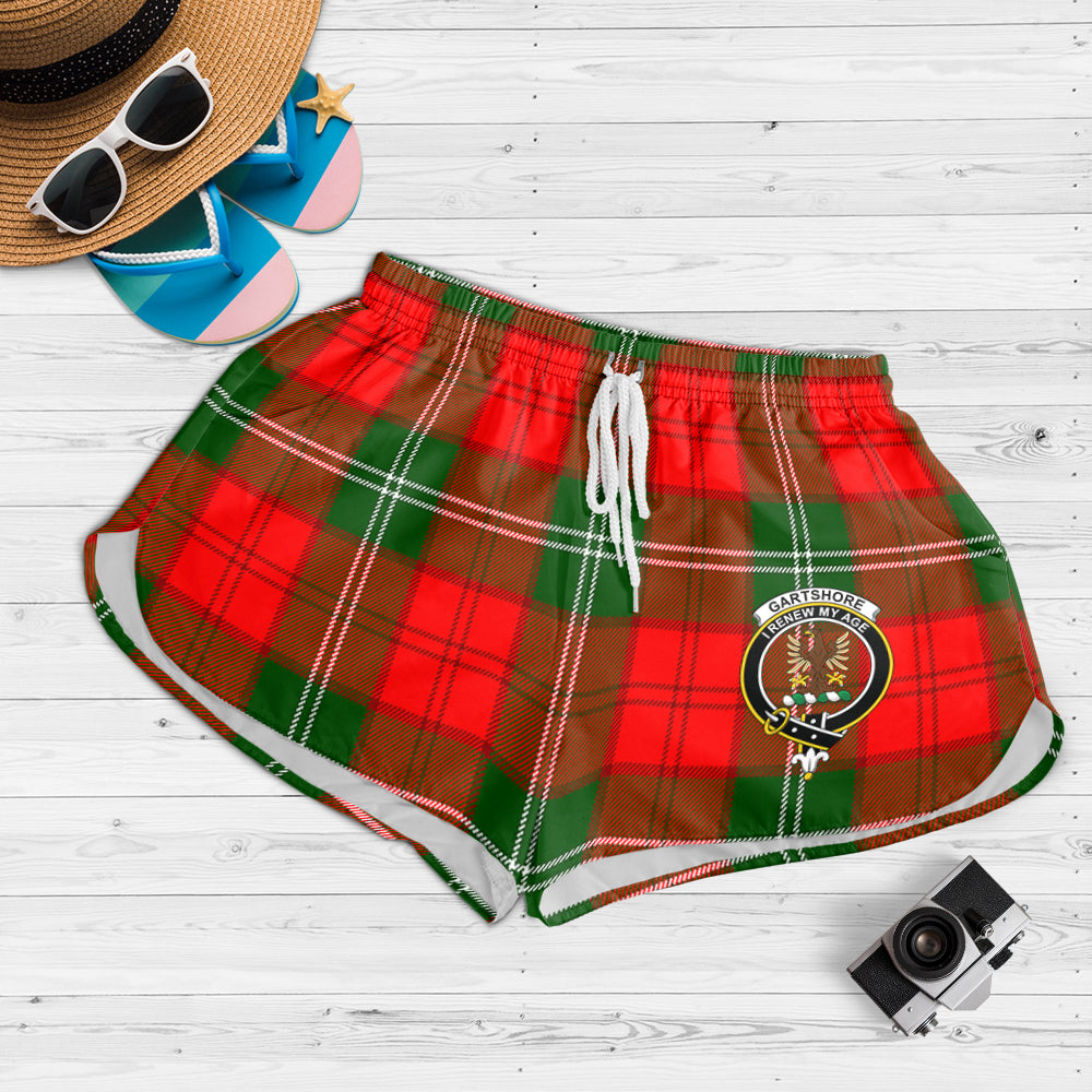 Gartshore Tartan Womens Shorts with Family Crest 4XL - Tartan Vibes Clothing