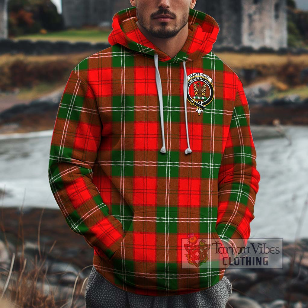Gartshore Tartan Cotton Hoodie with Family Crest Zip Hoodie - Tartan Vibes Clothing