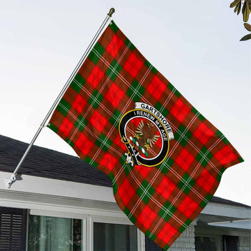 Tartan Vibes Clothing Gartshore Tartan House Flag with Family Crest