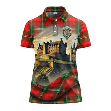 Gartshore Tartan Family Crest Women's Polo Shirt with Scottish Ancient Castle Style Women - Tartan Vibes Clothing