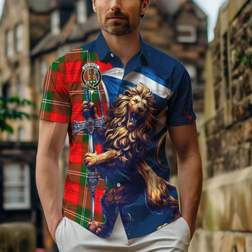 Gartshore Tartan Family Crest Hawaiian Shirt with Scottish Majestic Lion Kid - Tartan Vibes Clothing