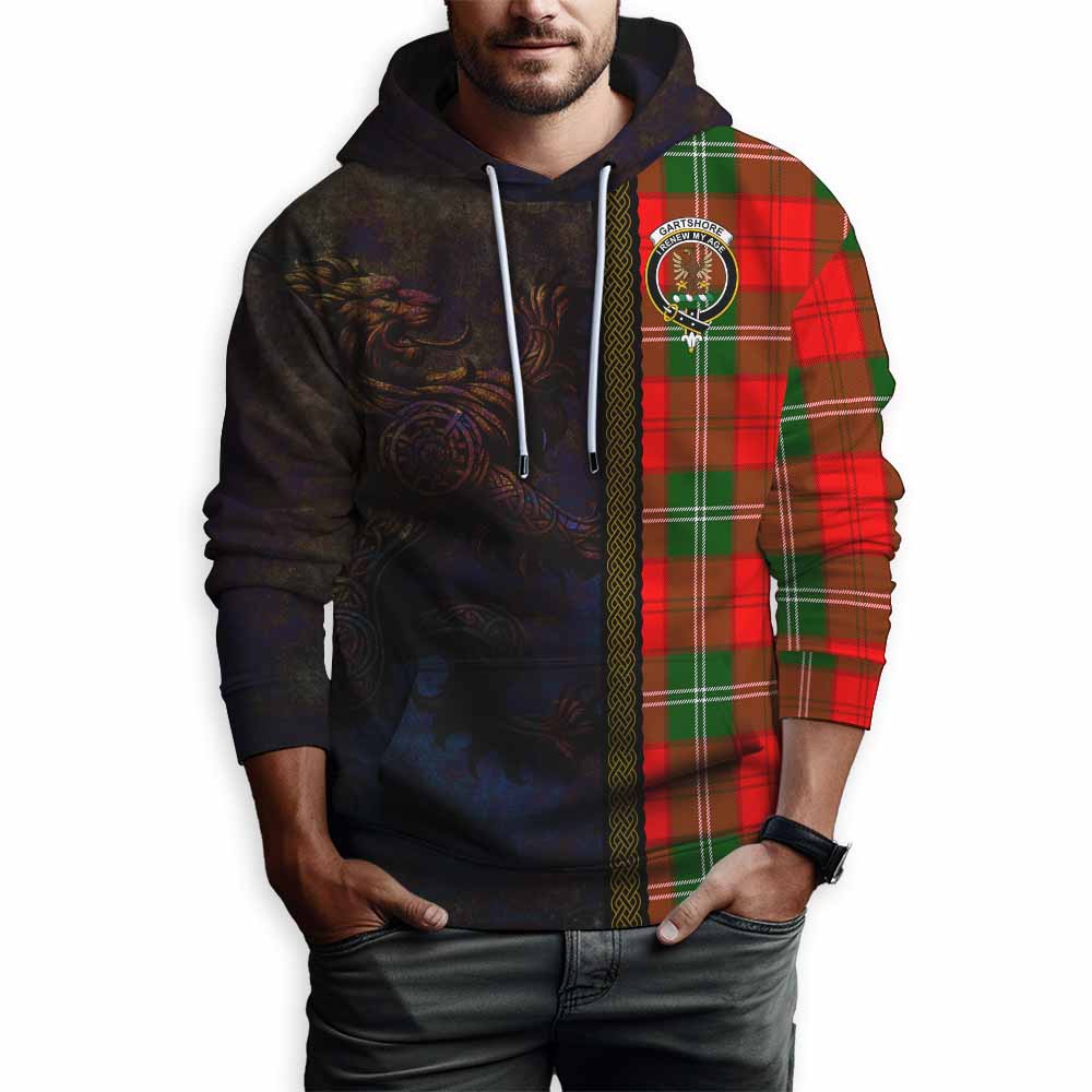Gartshore Tartan Family Crest Hoodie Alba Gu Brath Be Brave Lion Ancient Style Pullover Hoodie - Tartan Vibes Clothing