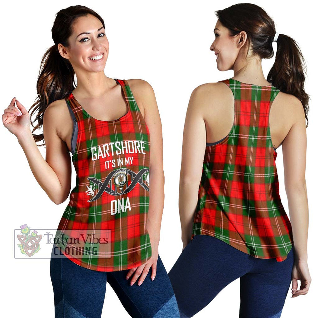 Gartshore Tartan Women's Racerback Tanks with Family Crest DNA In Me Style 4XL - Tartan Vibes Clothing