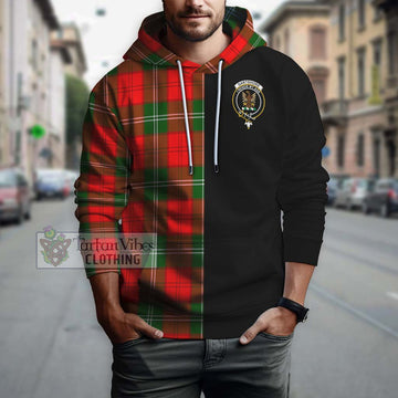 Gartshore Tartan Hoodie with Family Crest and Half Of Me Style Zip Hoodie - Tartan Vibes Clothing