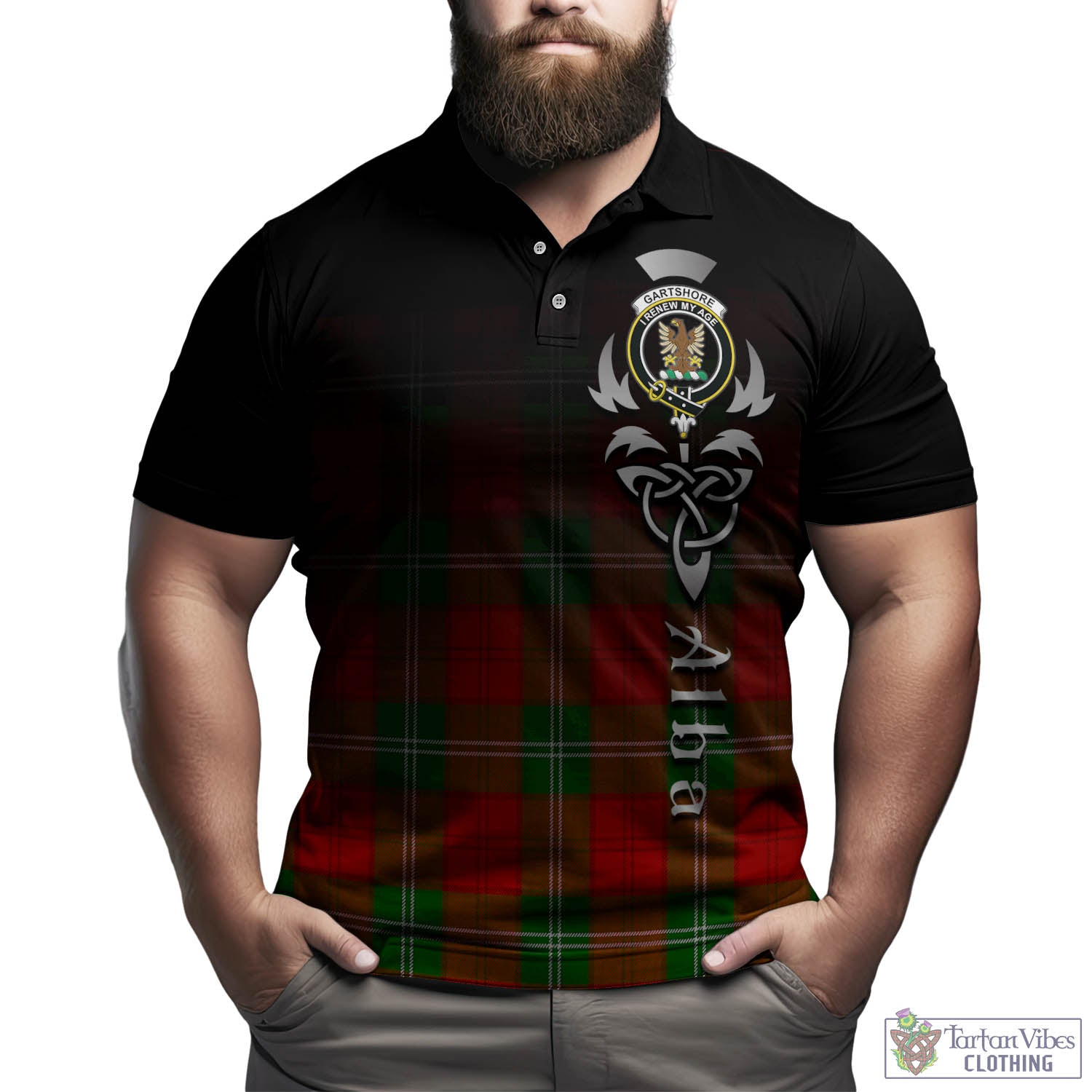Gartshore Tartan Polo Shirt Featuring Alba Gu Brath Family Crest Celtic Inspired Kid - Tartan Vibes Clothing