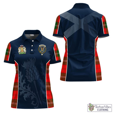 Gartshore Tartan Women's Polo Shirt with Family Crest and Scottish Thistle Vibes Sport Style