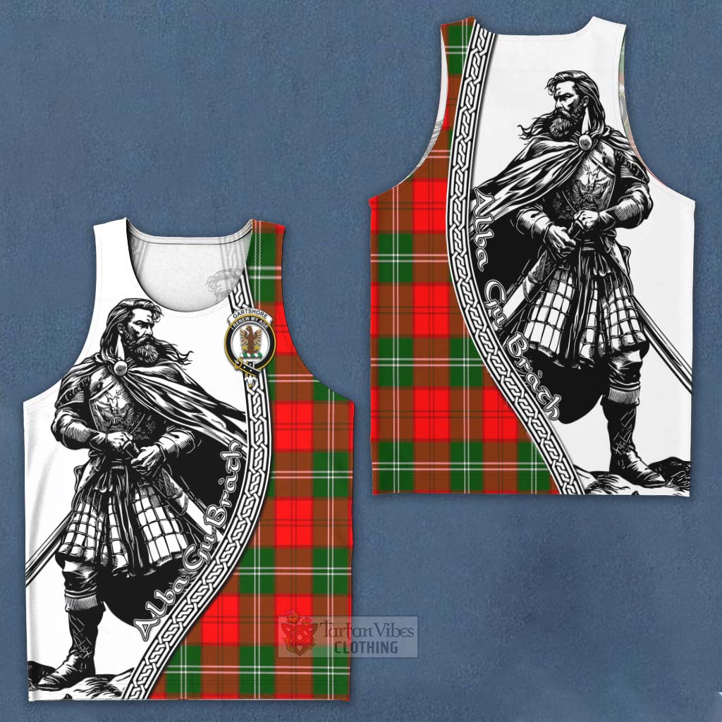 Gartshore Tartan Clan Crest Men's Tank Top with Highlander Warrior Celtic Style Men - Tartan Vibes Clothing