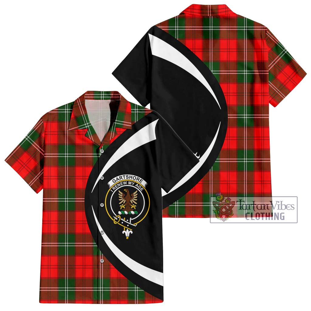 Gartshore Tartan Hawaiian Shirt with Family Crest Circle Style Kid - Tartan Vibes Clothing