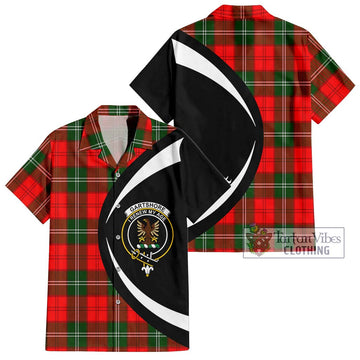 Gartshore Tartan Hawaiian Shirt with Family Crest Circle Style Kid - Tartan Vibes Clothing