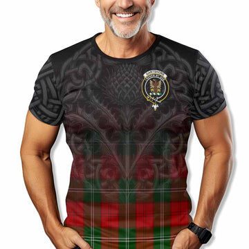 Gartshore Tartan T-Shirt with Family Crest Celtic Thistle Vibes