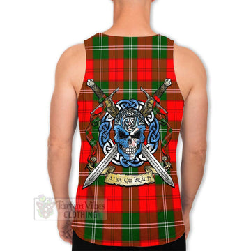 Gartshore Tartan Men's Tank Top with Family Crest Celtic Skull Style Men - Tartan Vibes Clothing