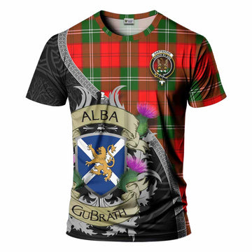 Gartshore Tartan Family Crest T-Shirt Lion Rampant Royal Thistle Shield Celtic Inspired