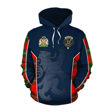 Gartshore Tartan Cotton Hoodie with Family Crest and Lion Rampant Vibes Sport Style Pullover Hoodie XS - Tartan Vibes Clothing