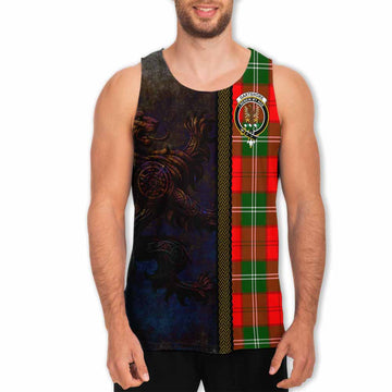 Gartshore Tartan Family Crest Men's Tank Top Alba Gu Brath Be Brave Lion Ancient Style Men - Tartan Vibes Clothing