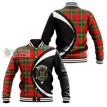 Gartshore Tartan Baseball Jacket with Family Crest Circle Style Unisex - Tartan Vibes Clothing