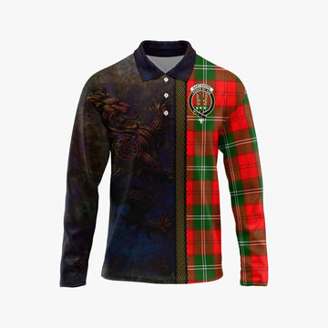 Gartshore Tartan Family Crest Long Sleeve Polo Shirt Alba Gu Brath Be Brave Lion Ancient Style Unisex - Tartan Vibes Clothing