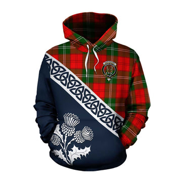 Gartshore Tartan Cotton Hoodie Featuring Thistle and Scotland Map Pullover Hoodie XS - Tartan Vibes Clothing