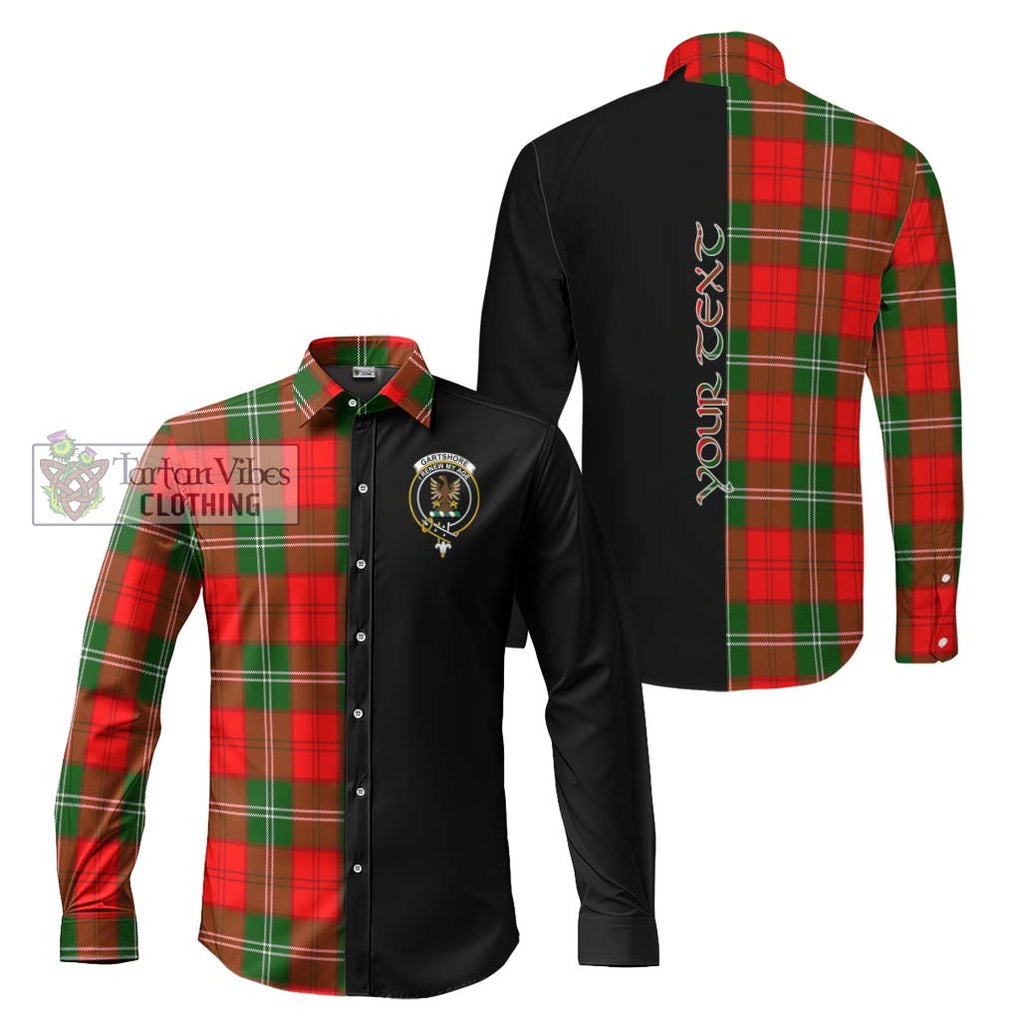 Gartshore Tartan Long Sleeve Button Shirt with Family Crest and Half Of Me Style Men's Shirt S - Tartanvibesclothing Shop