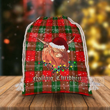 Gartshore Tartan Christmas Santa's Bag with Twinkle Highland Cattle - Tartan Vibes Clothing
