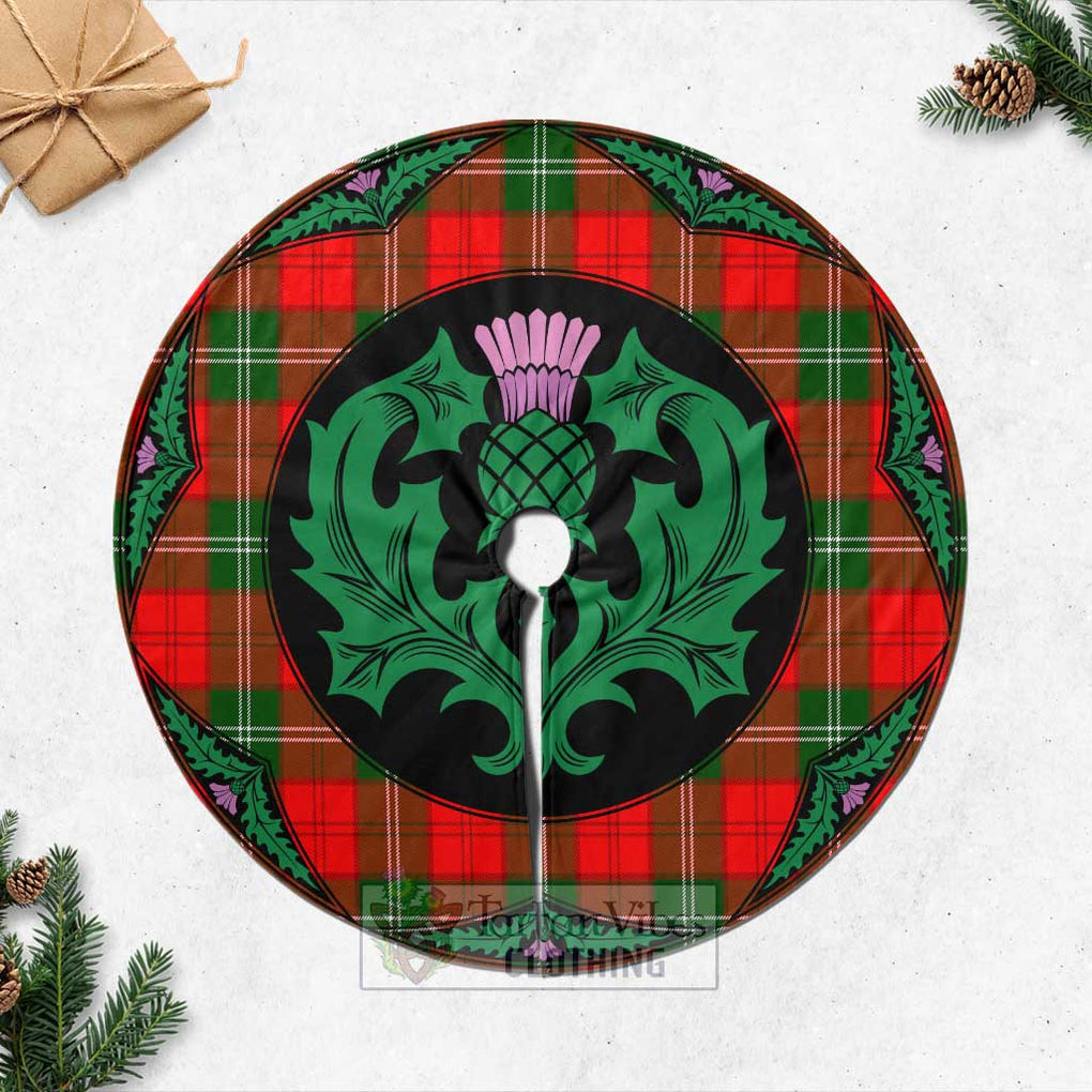 Gartshore Tartan Christmas Tree Skirt Scottish Thistle Style Casual Tree Skirts - Tartan Vibes Clothing