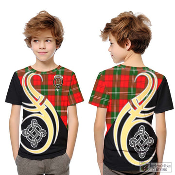 Gartshore Tartan Kid T-Shirt with Family Crest and Celtic Symbol Style Youth XL Size14 - Tartan Vibes Clothing