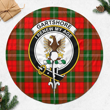 Gartshore Tartan Christmas Tree Skirt with Family Crest 47*47 inch - Tartan Vibes Clothing