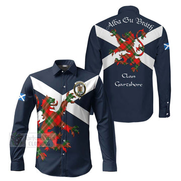 Gartshore Tartan Lion Rampant Long Sleeve Button Shirt Proudly Display Your Heritage with Alba Gu Brath and Clan Name Men's Shirt S - Tartan Vibes Clothing