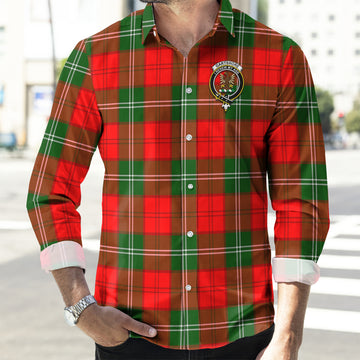 Gartshore Tartan Long Sleeve Button Up Shirt with Family Crest