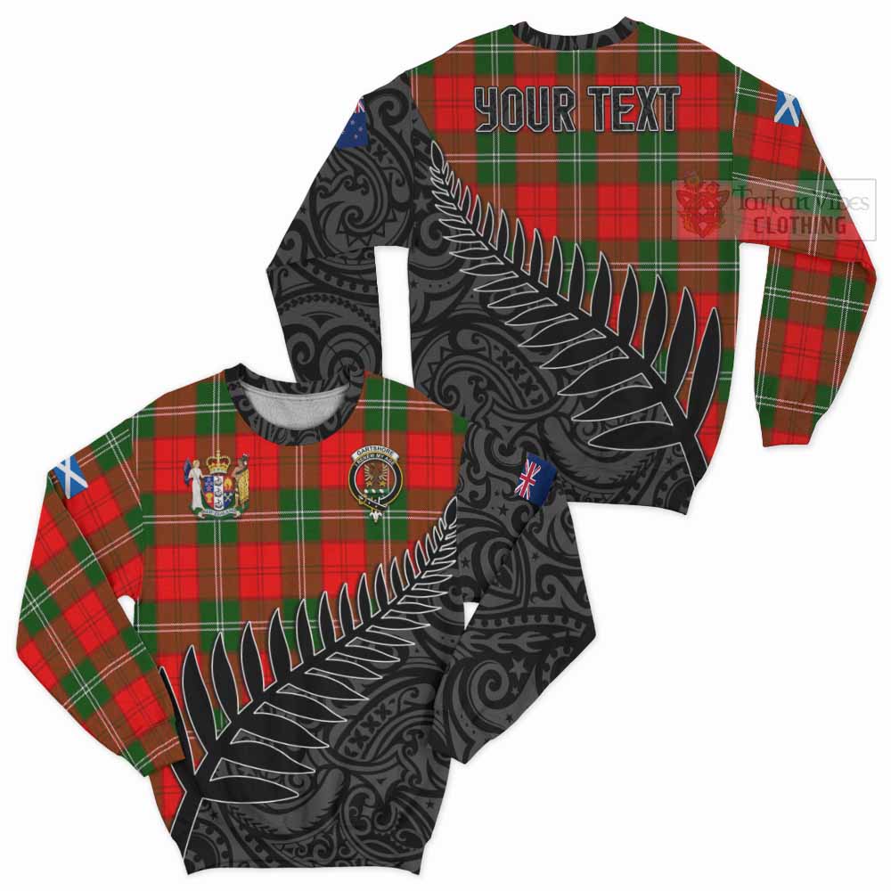 Gartshore Crest Tartan Sweatshirt with New Zealand Silver Fern Half Style Unisex - Tartan Vibes Clothing