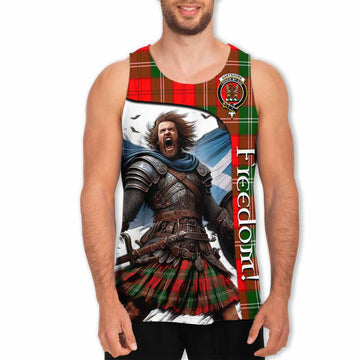 Tartan Vibes Clothing Gartshore Crest Tartan Men's Tank Top Inspired by the Freedom of Scottish Warrior