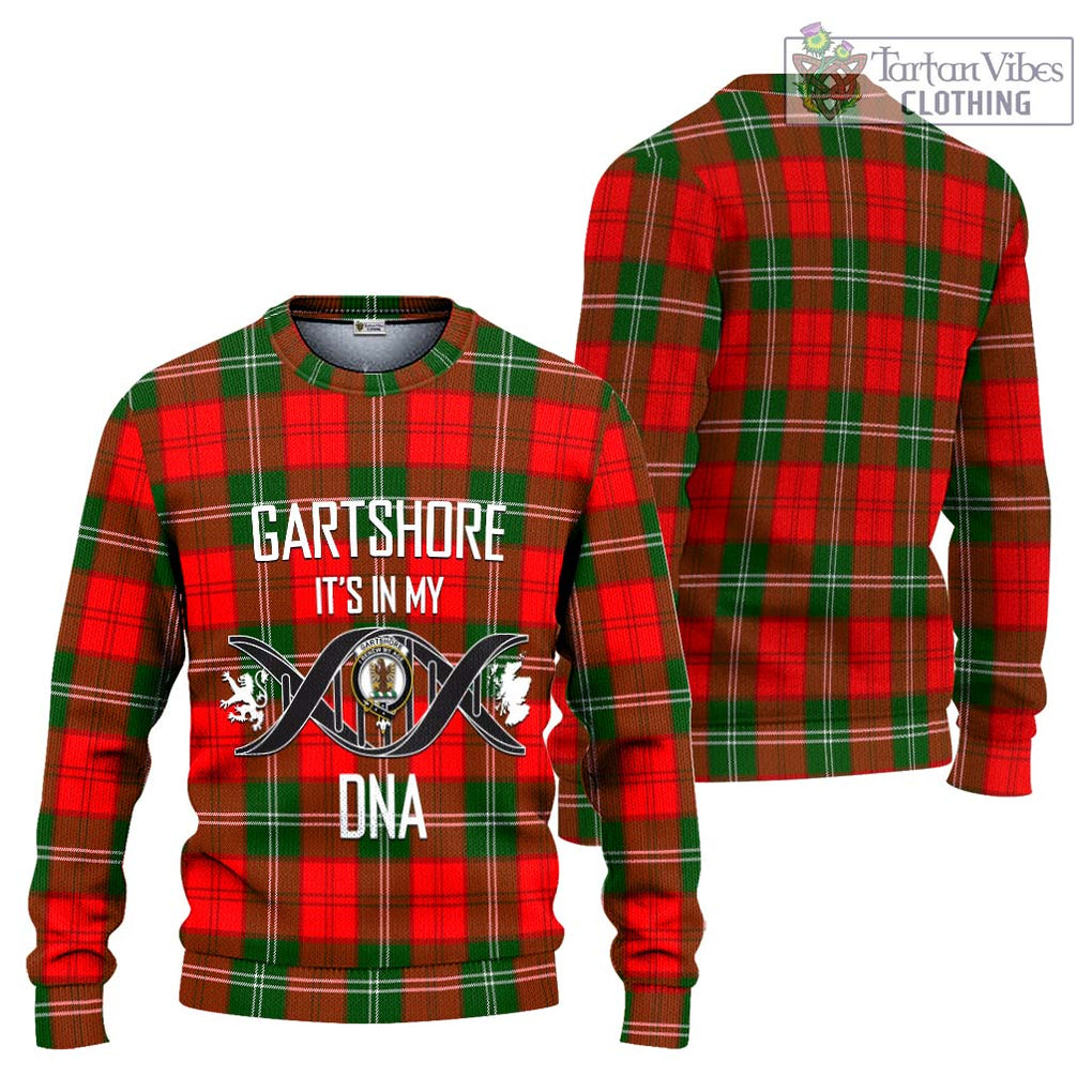 Gartshore Tartan Ugly Sweater with Family Crest DNA In Me Style Unisex - Tartan Vibes Clothing